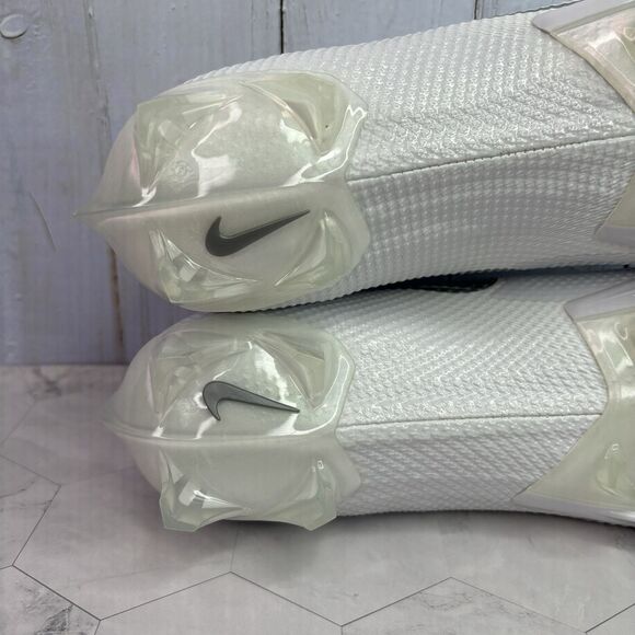 Mens Sz 9 Nike Vapor Edge Pro 360 Triple White/Chrome Football Cleats AO8277-108 main image 14